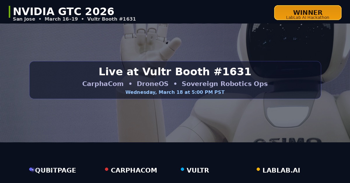 QubitPage and CarphaCom at NVIDIA GTC 2026: Live Presentation at Vultr Booth 1631